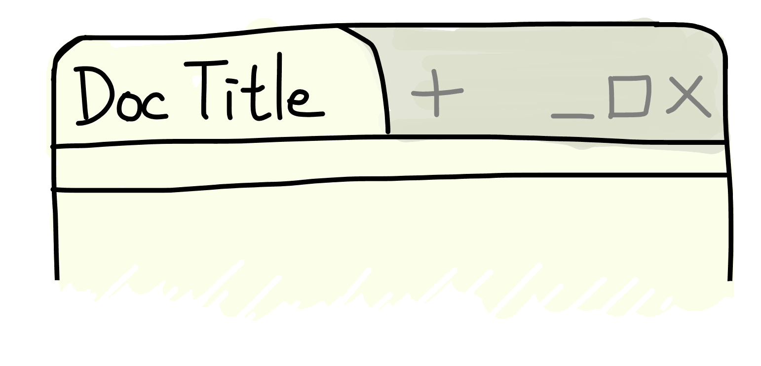 Doc title tab